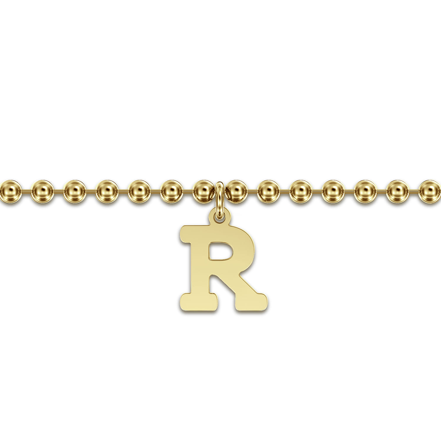 14K Yellow Gold Bujukan Initial R Bracelet - Shot 2