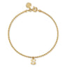 14K Yellow Gold Bujukan Initial S Bracelet