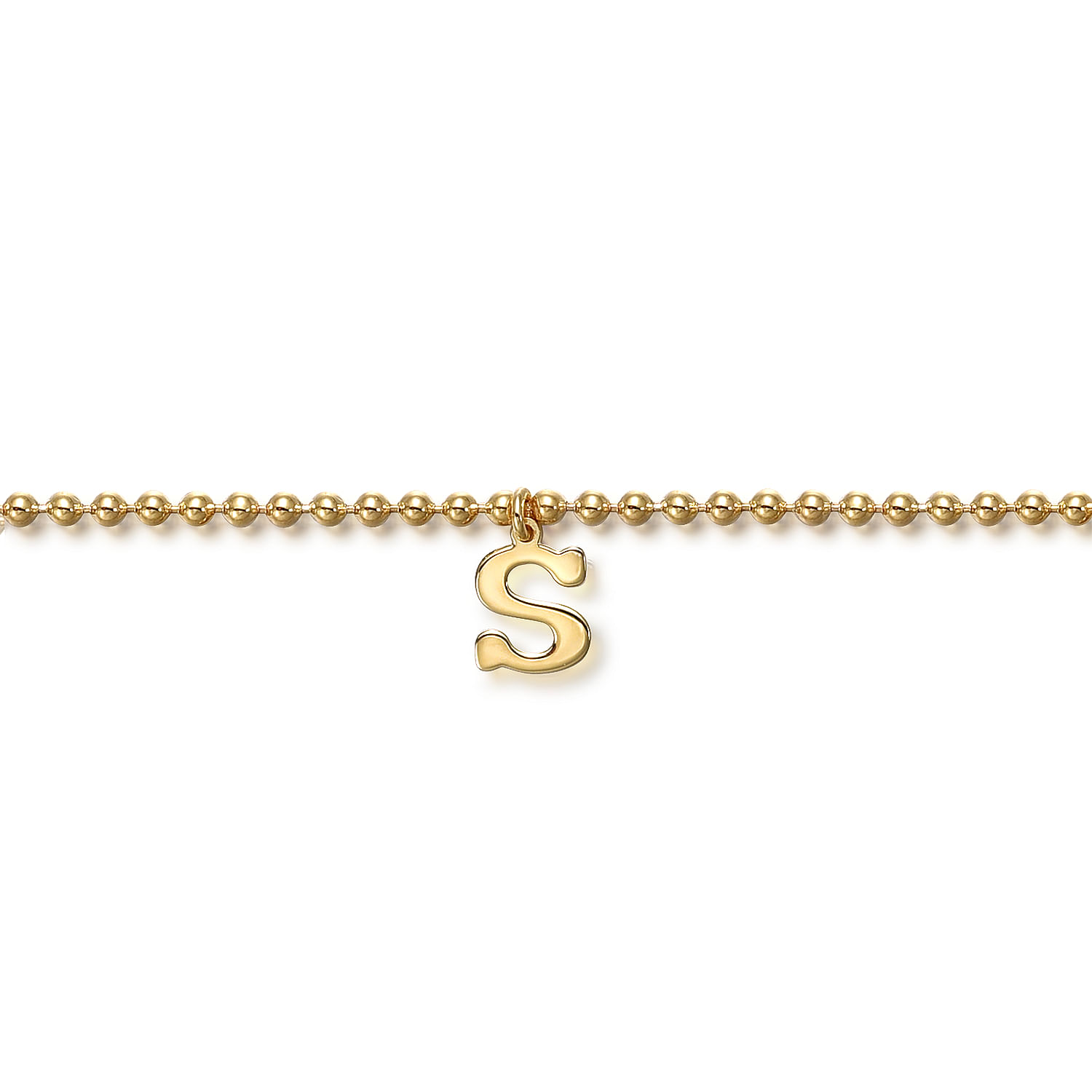 14K Yellow Gold Bujukan Initial S Bracelet