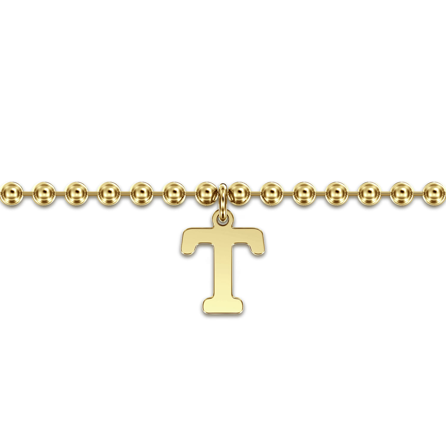 14K Yellow Gold Bujukan Initial T Bracelet - Shot 2