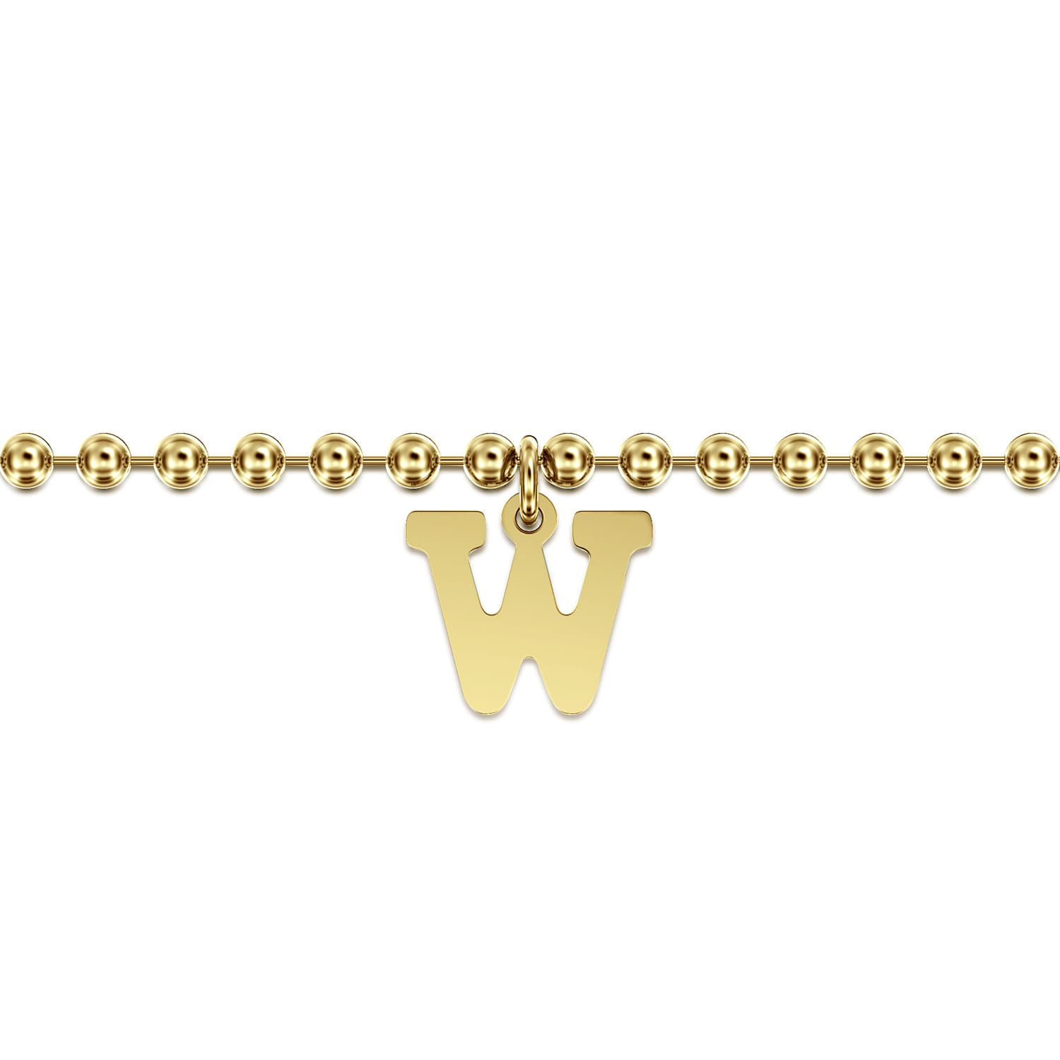 14K Yellow Gold Bujukan Initial W Bracelet - Shot 2