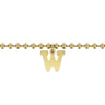 14K Yellow Gold Bujukan Initial W Bracelet
