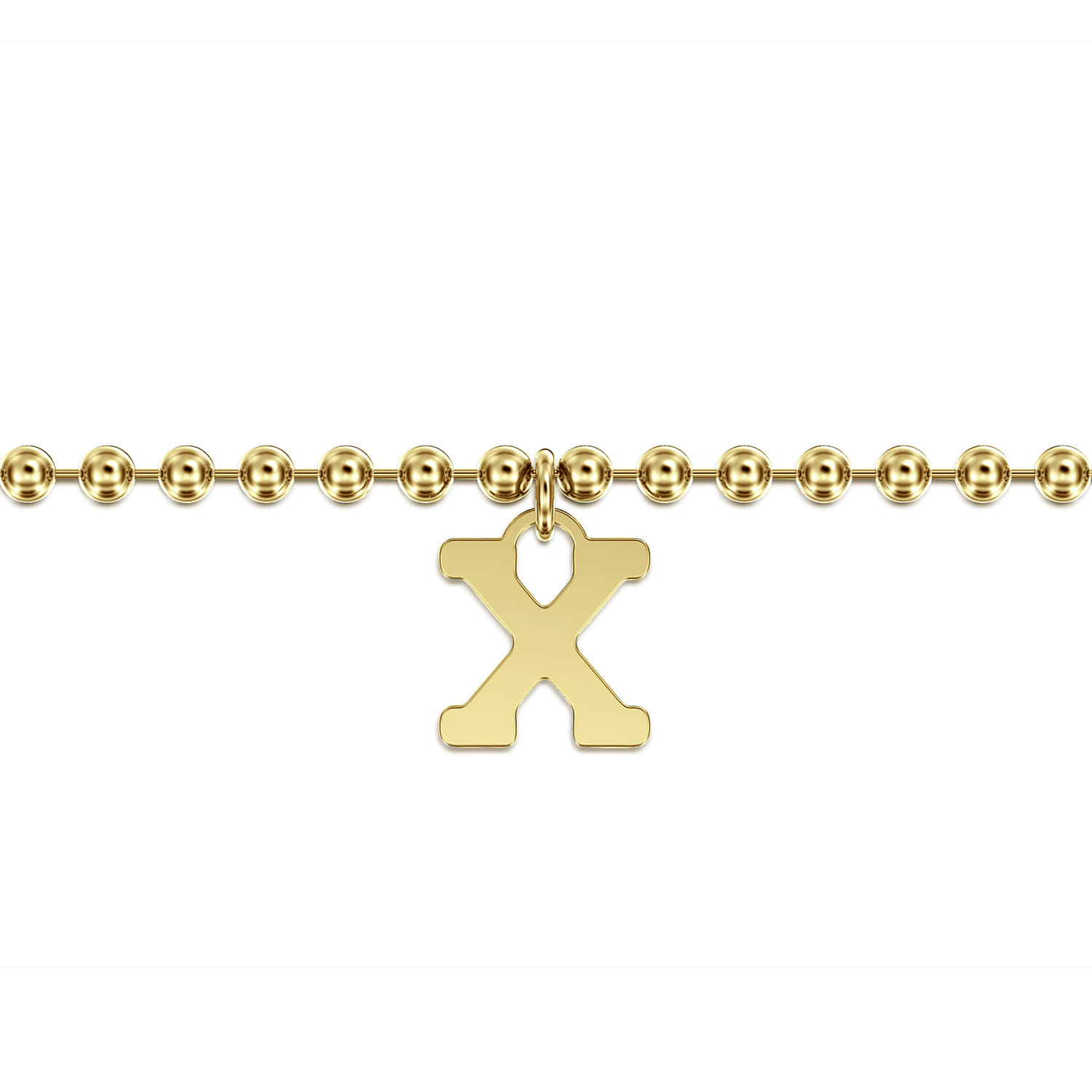 14K Yellow Gold Bujukan Initial X Bracelet - Shot 2