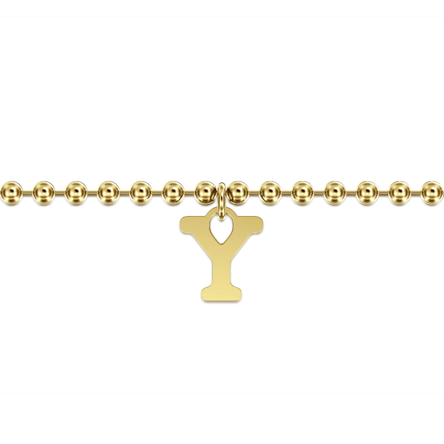 14K Yellow Gold Bujukan Initial Y Bracelet - Shot 2