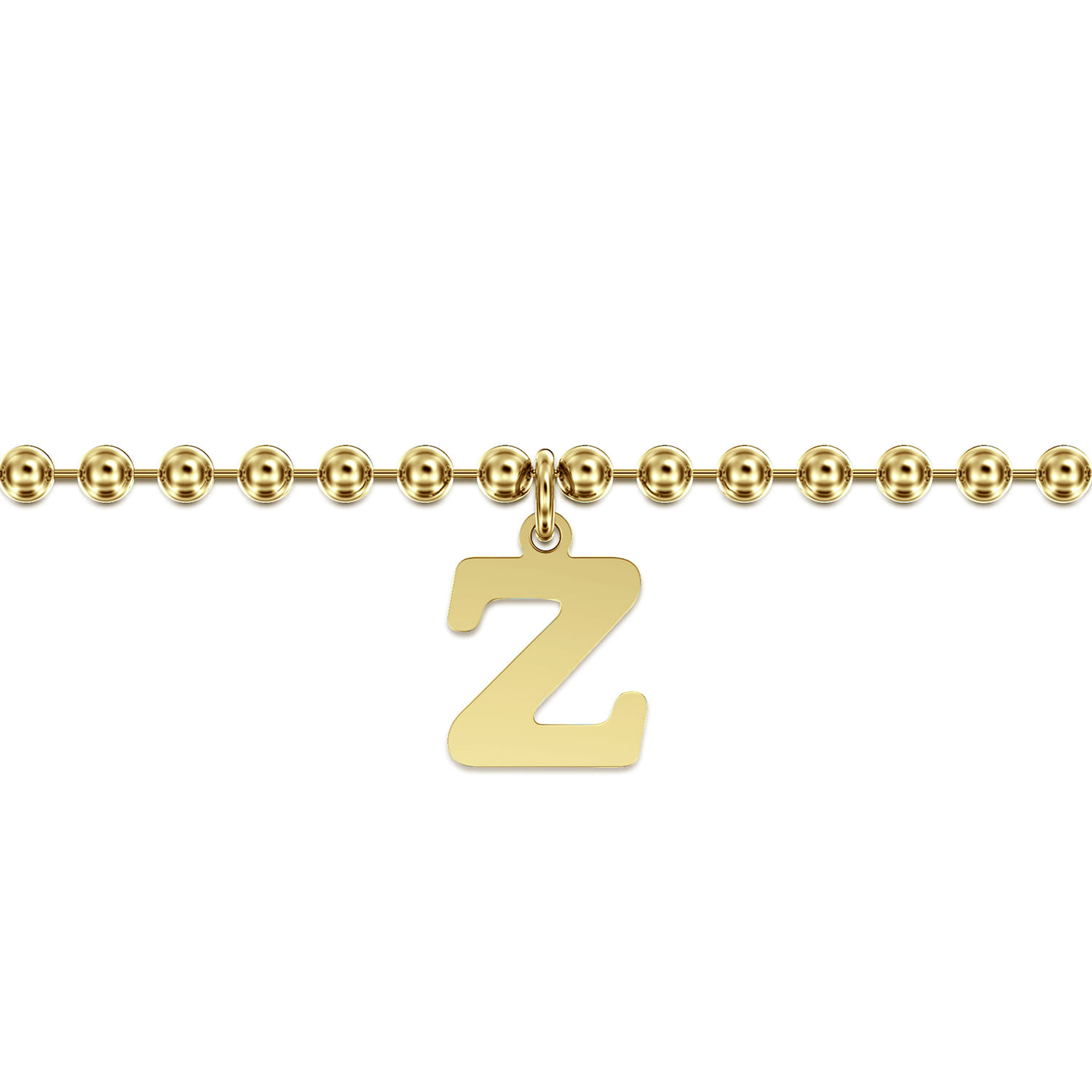 14K Yellow Gold Bujukan Initial Z Bracelet - Shot 2