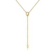 14K Yellow Gold Bujukan Lariat Necklace