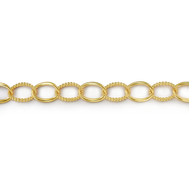 14K Yellow Gold Bujukan Link Chain Bracelet - Shot 2