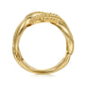14K Yellow Gold Bujukan Link Chain Ladies Ring