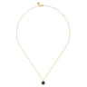 14K Yellow Gold Bujukan Malachite Pendant Necklace