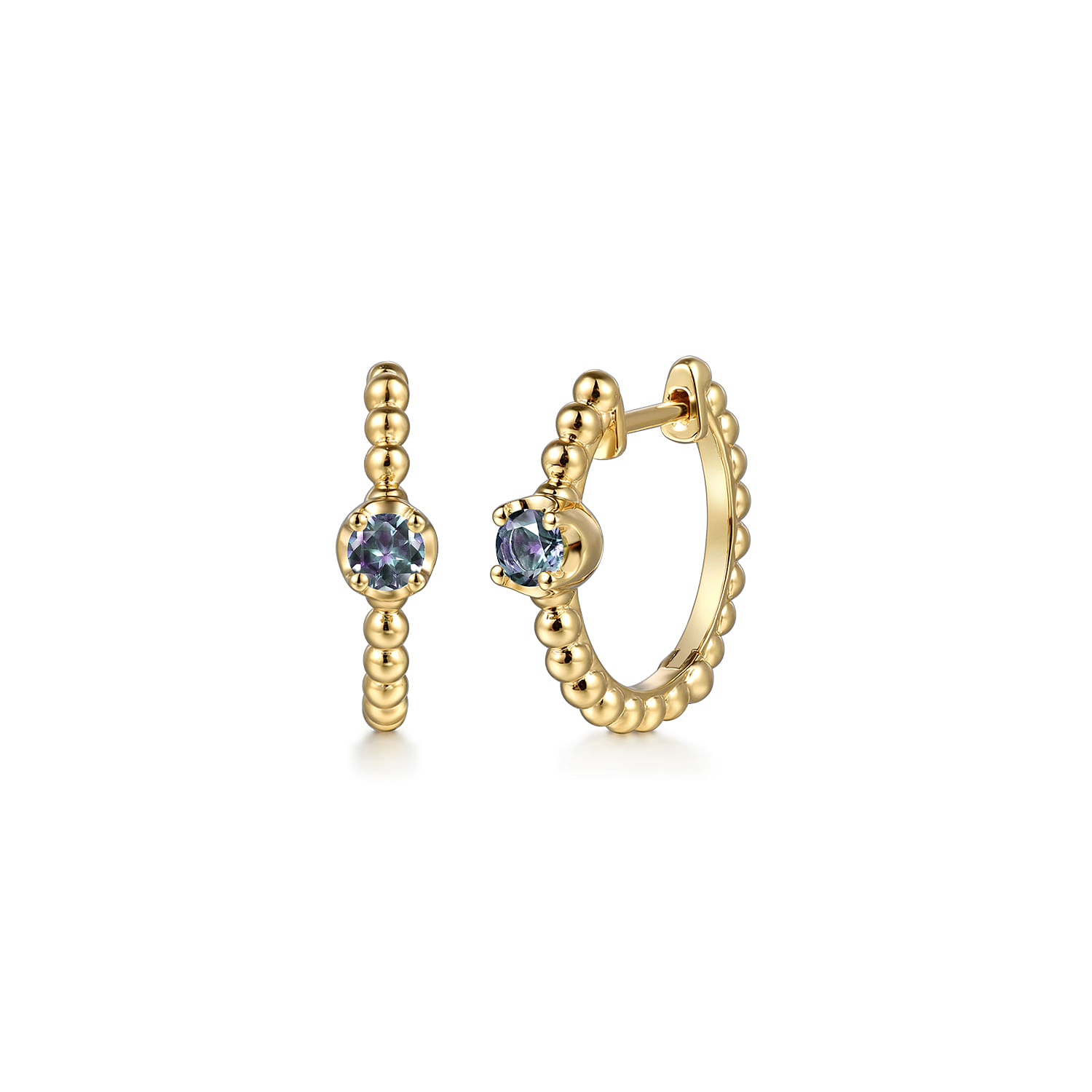 6袋セット Queens Henna Queens Yellow 100g 14K Yellow Gold Bujukan Manmade Alexandrite 15mm Huggie