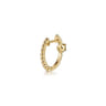 14K Yellow Gold Bujukan Manmade Alexandrite 15mm Huggie Earrings
