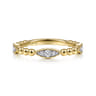 14K Yellow Gold Bujukan Marquise Pave Diamond Ring     Diamond Ring - 0.15 ct