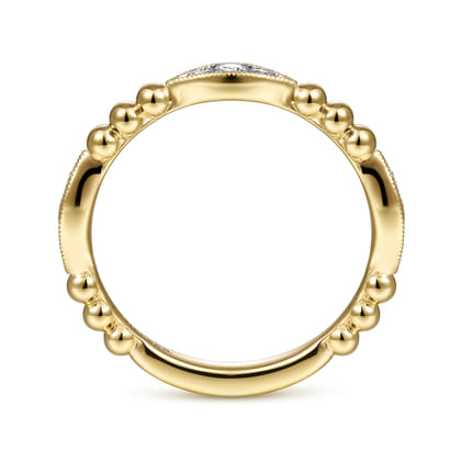 14K Yellow Gold Bujukan Marquise Pave Diamond Ring     Diamond Ring