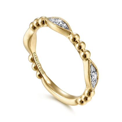 14K Yellow Gold Bujukan Marquise Pave Diamond Ring     Diamond Ring