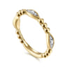 14K Yellow Gold Bujukan Marquise Pave Diamond Ring     Diamond Ring - 0.15 ct