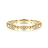 14K Yellow Gold Bujukan Marquise Station Diamond Ring - 0.05 ct