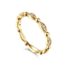 14K Yellow Gold Bujukan Marquise Station Diamond Ring - 0.05 ct