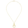 14K Yellow Gold Bujukan Multi Circle Pendant Necklace