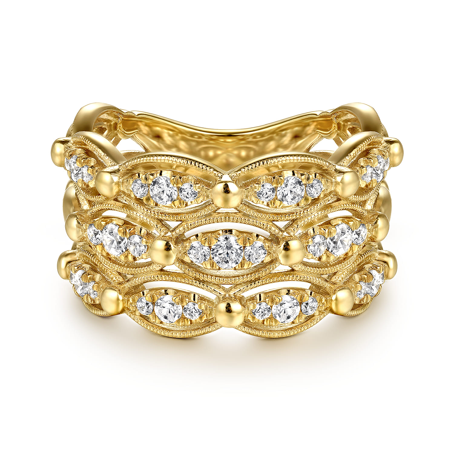 14k Yellow Gold Wide Band Bujukan [Ring Type]. SKU LR51773Y45JJ