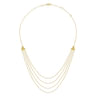 14K Yellow Gold Bujukan Multi Row Swag Necklace