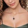 14K Yellow Gold Bujukan Onyx Rhombus Pendant Necklace
