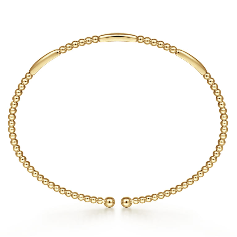 14K Yellow Gold Bujukan Open Bangle - Shot 3