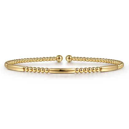 14K Yellow Gold Bujukan Open Bangle