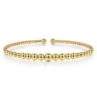 14K Yellow Gold Bujukan Open Bangle