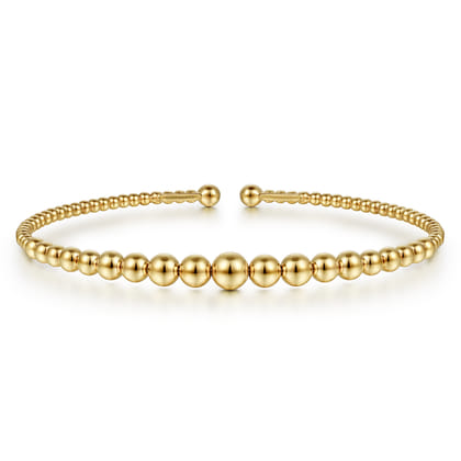 14K Yellow Gold Bujukan Open Bangle