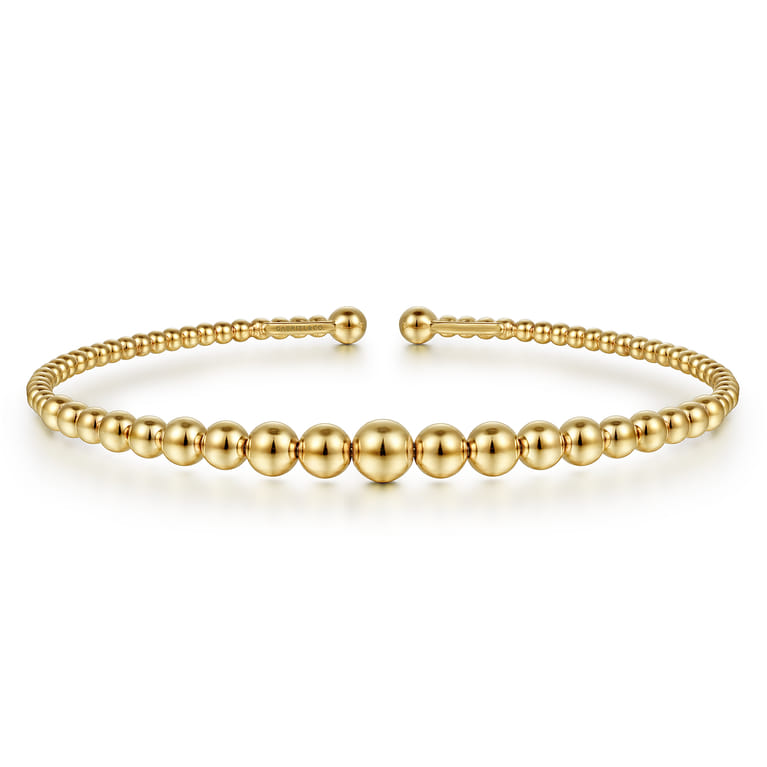 14K Yellow Gold Bujukan Open Bangle - Shot 1
