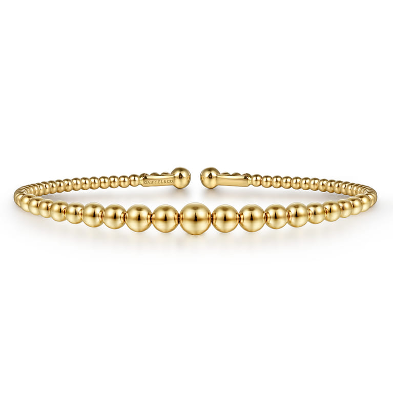 14K Yellow Gold Bujukan Open Bangle - Shot 1