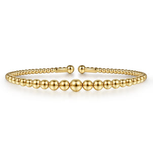 14K Yellow Gold Bujukan Open Bangle
