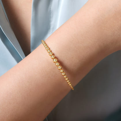 14K Yellow Gold Bujukan Open Bangle