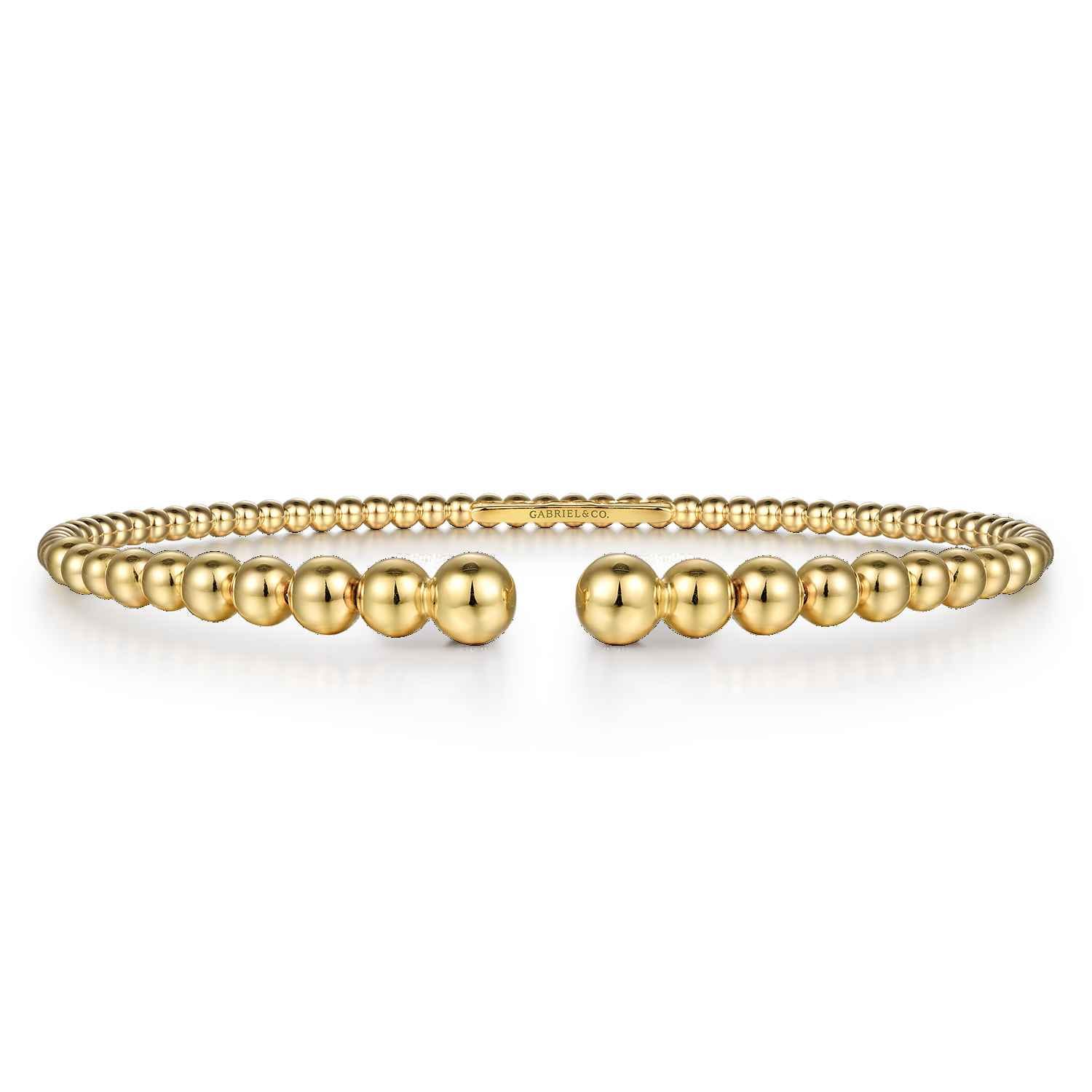 14K Yellow Gold Bujukan Open Bangle - Shot 1