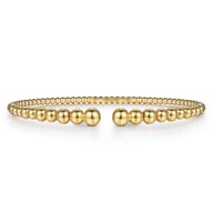 14K Yellow Gold Bujukan Open Bangle