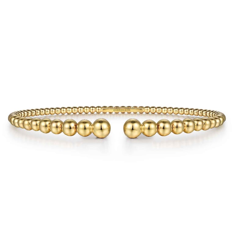 14K Yellow Gold Bujukan Open Bangle - Shot 1