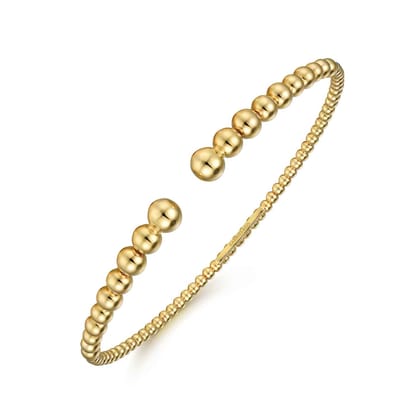 14K Yellow Gold Bujukan Open Bangle