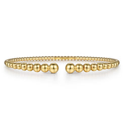14K Yellow Gold Bujukan Open Bangle