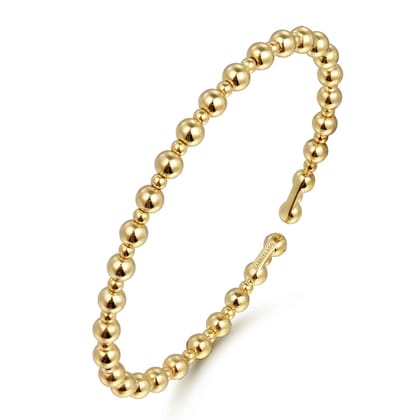 14K Yellow Gold Bujukan Open Bangle