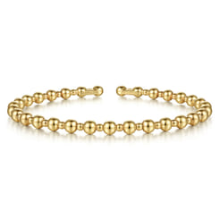 14K Yellow Gold Bujukan Open Bangle