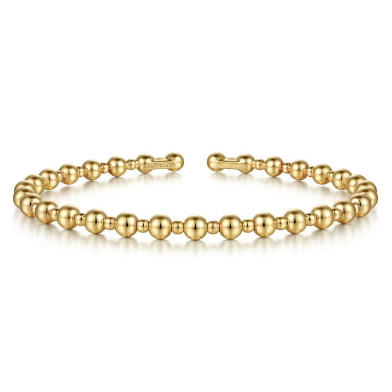 14K Yellow Gold Bujukan Open Bangle - Shot 1