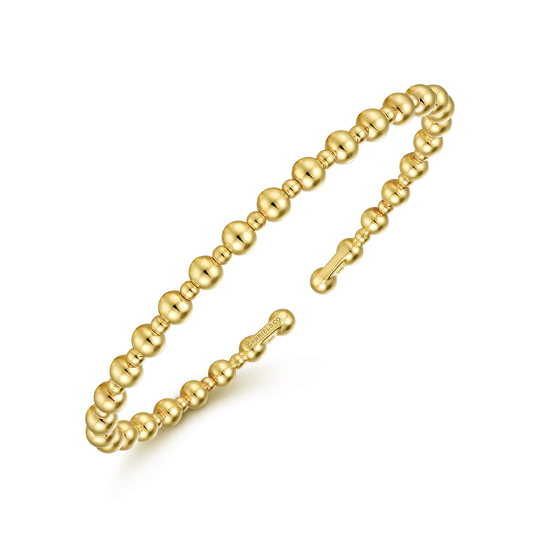 14K Yellow Gold Bujukan Open Bangle - Shot 2
