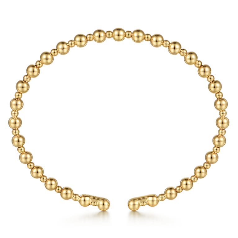 14K Yellow Gold Bujukan Open Bangle - Shot 3