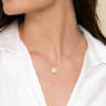 14K Yellow Gold Bujukan Pave Diamond Medallion Necklace - 0.5 ct