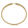 14K Yellow Gold Bujukan Pave Diamond Split Bangle Bracelet - 0.25 ct