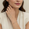 14K Yellow Gold Bujukan Pave Diamond Split Bangle Bracelet - 0.25 ct