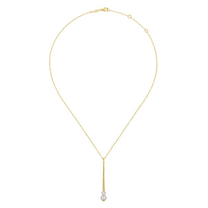 14K Yellow Gold Bujukan Pearl Drop Necklace