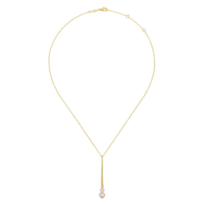 14K Yellow Gold Bujukan Pearl Drop Necklace