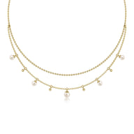 14K Yellow Gold Bujukan Pearl Layered Necklace
