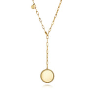 14K Yellow Gold Bujukan Pendant Hollow Chain Necklace